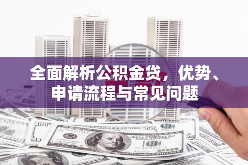 凤林全面解析公积金贷，优势、申请流程与常见问题