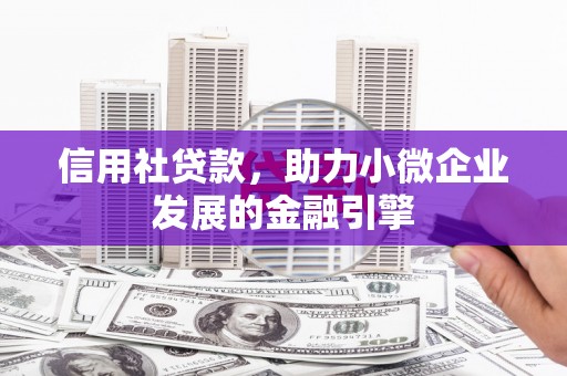 凤林信用社贷款，助力小微企业发展的金融引擎