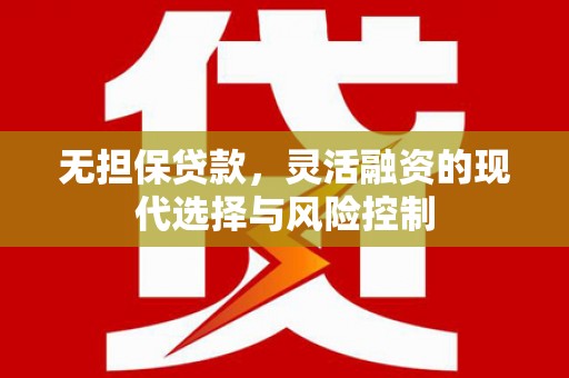 凤林无担保贷款，灵活融资的现代选择与风险控制