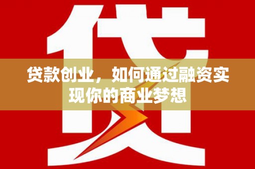 凤林贷款创业，如何通过融资实现你的商业梦想