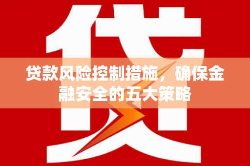 凤林贷款风险控制措施，确保金融安全的五大策略