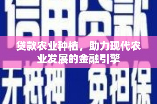 凤林贷款农业种植，助力现代农业发展的金融引擎