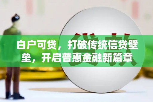 凤林白户可贷，打破传统信贷壁垒，开启普惠金融新篇章