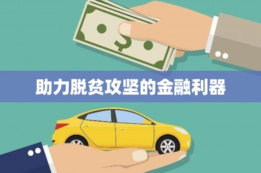 凤林助力脱贫攻坚的金融利器